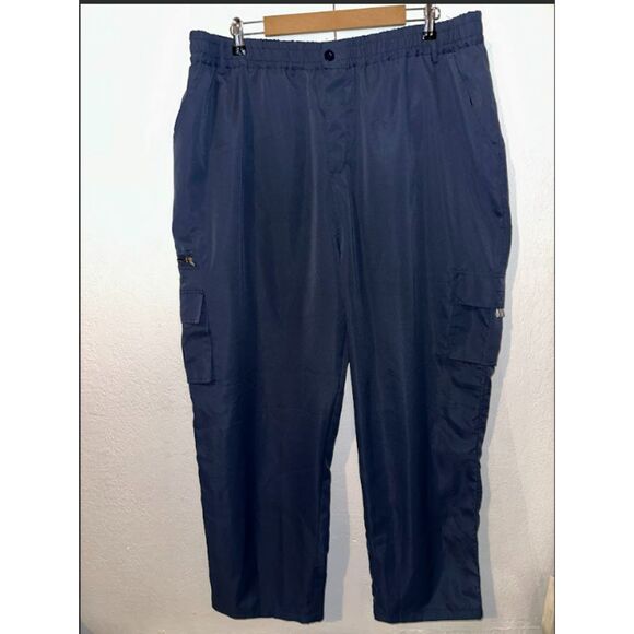472 Men’s Navy Cargo Jogger Pants with Drawstring Waist – Athletic Fit - Picture 4 of 6